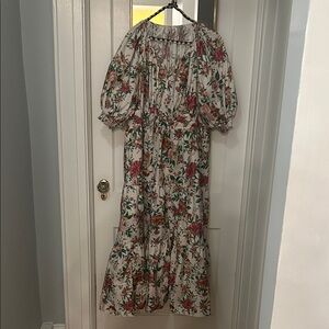 Floral Puff Sleeve Somerset Maxi Dress